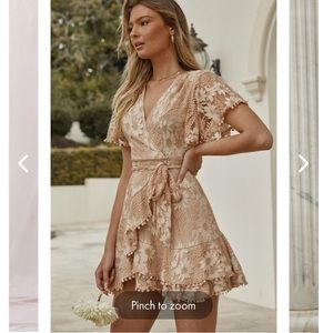 nude lace dress